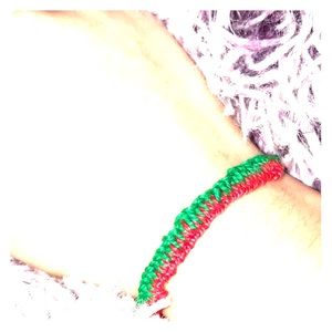 Green and red bracelet